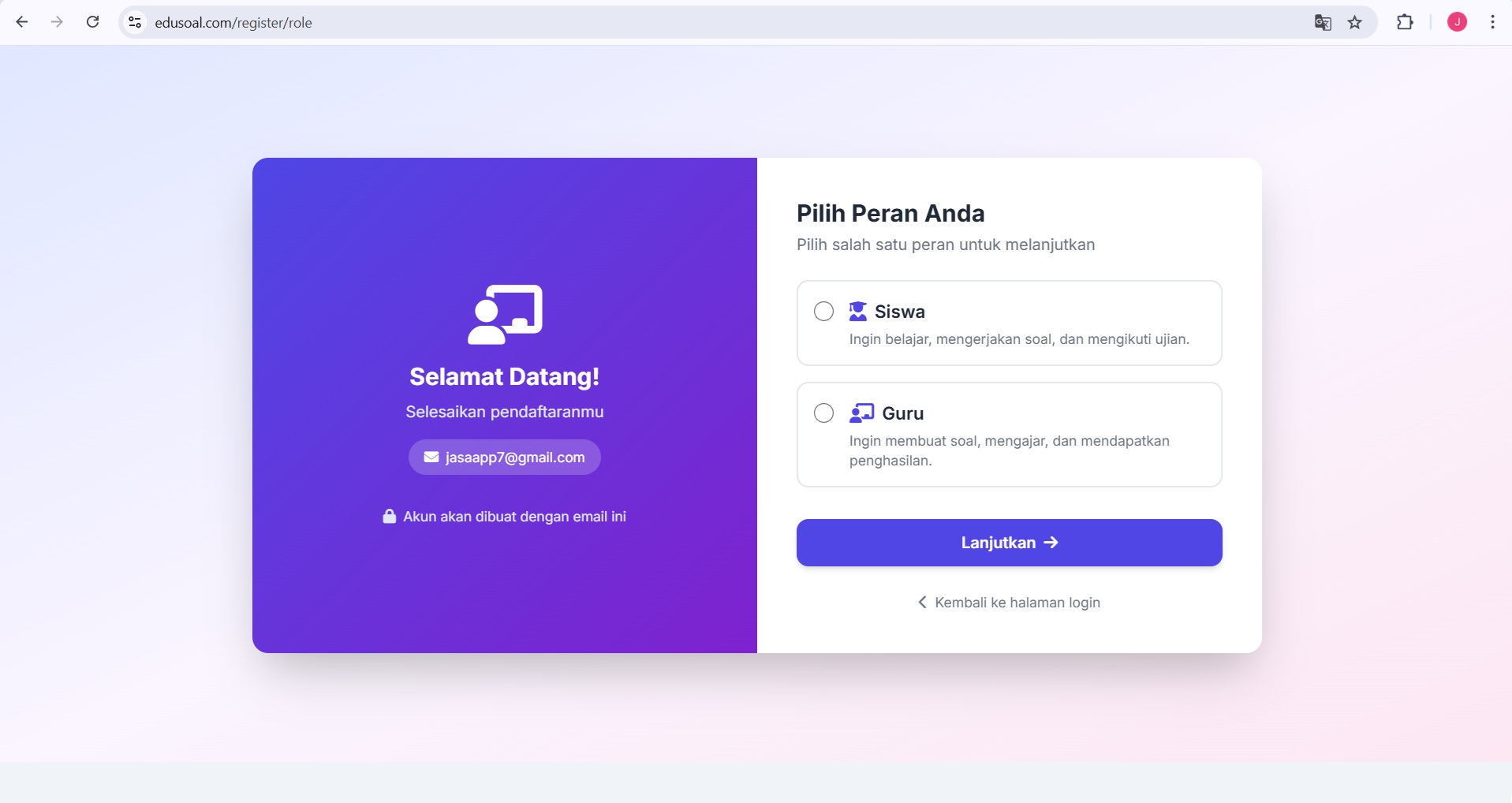 Pengaturan 2FA EduSoal